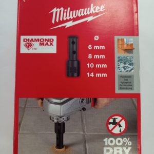 JUEGO BROCAS MILWAUKEE DIAMOND 4 PIEZAS 6/8/10/14 MM