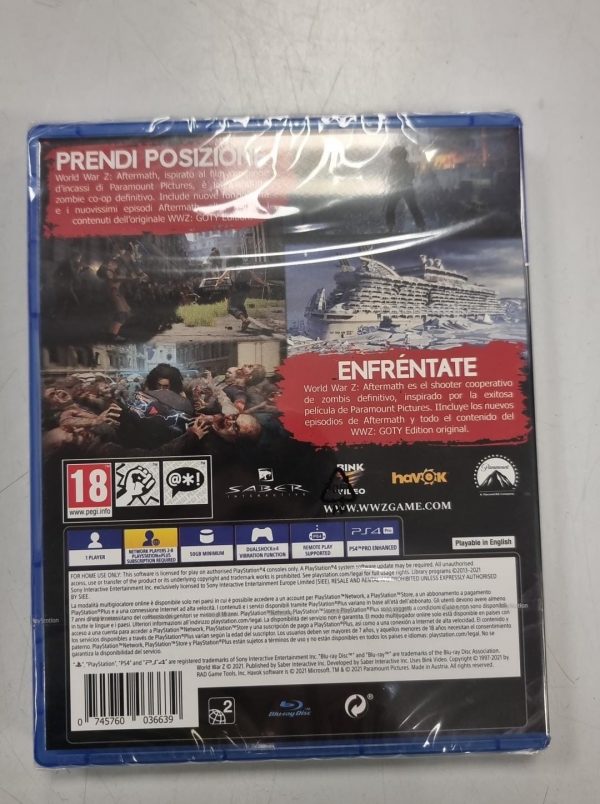 WORLD WAR Z AFTERMATH PS4 (PRECINTADO) - Imagen 2