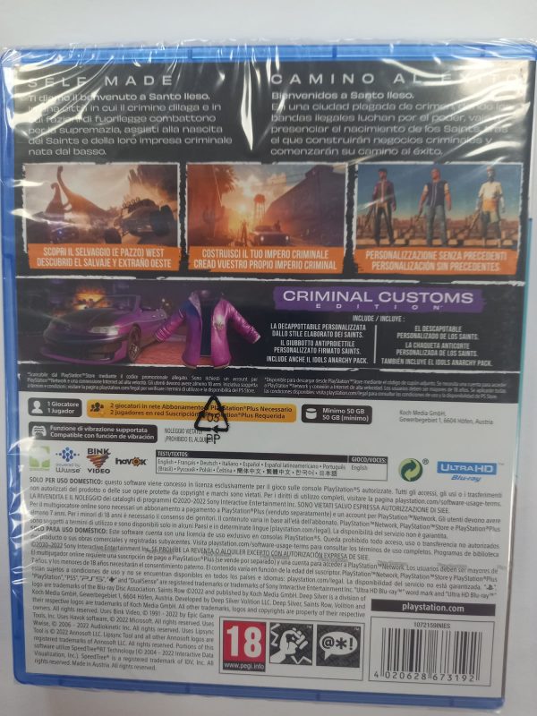 SAINTS ROW PS5 CRIMINAL CUSTOMS EDITION (PRECINTADO) - Imagen 2