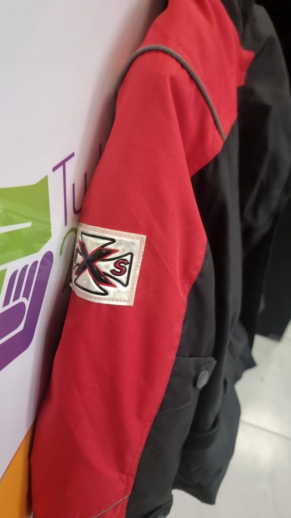 CHAQUETA MOTO NEGRO ROJO T.S - Imagen 3