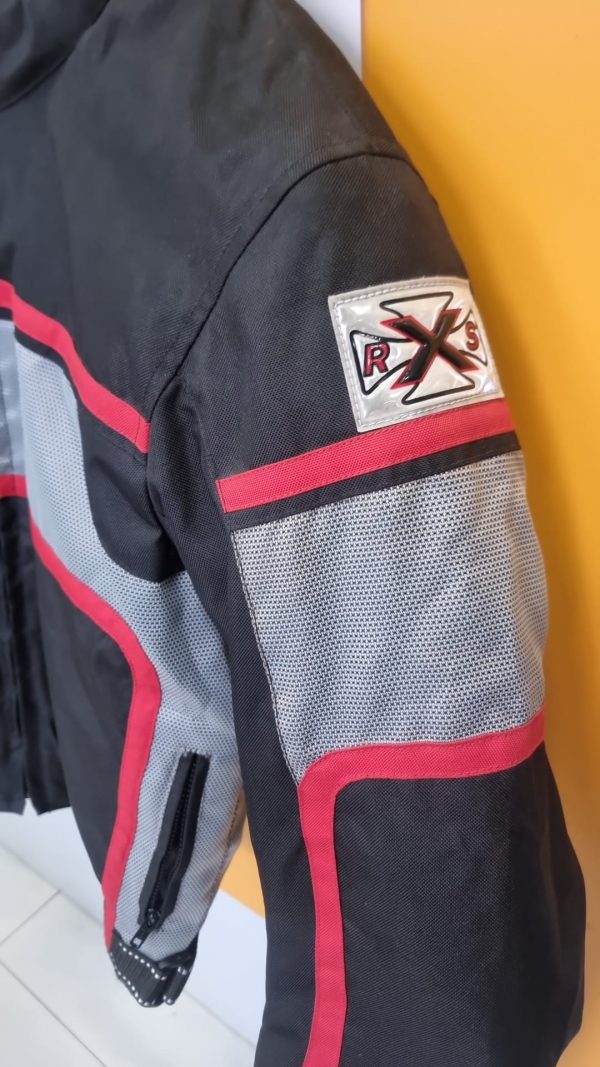CHAQUETA MOTO RXS GRIS ROJO XS - Imagen 2