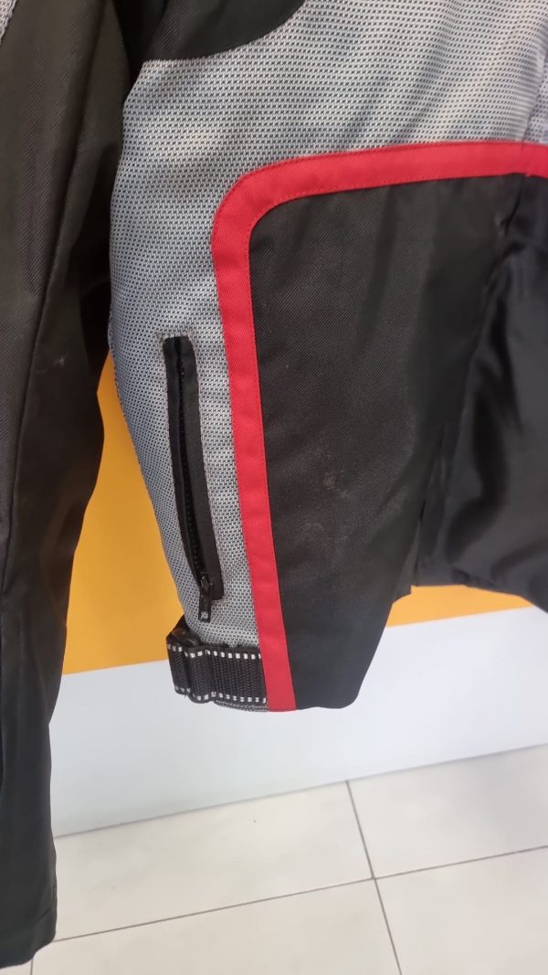 CHAQUETA MOTO RXS GRIS ROJO XS - Imagen 4