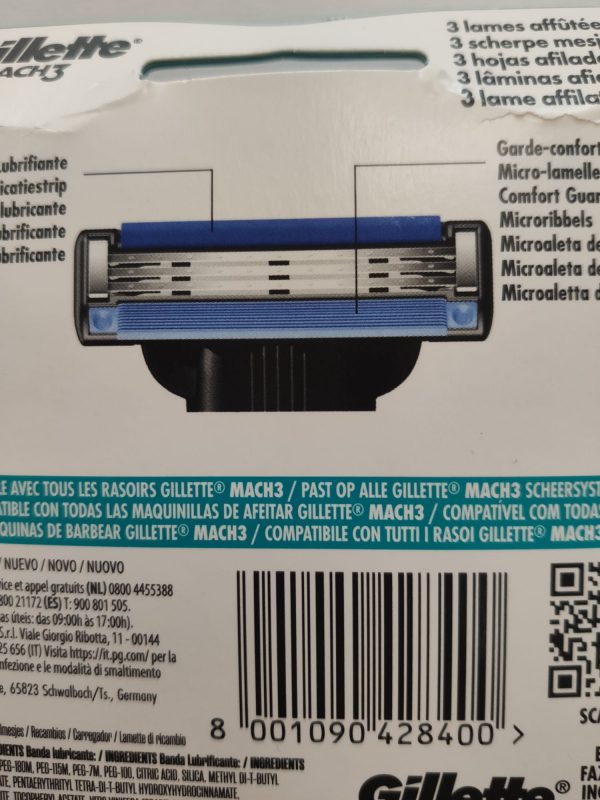 GILLETTE MACH 3 CUCHILLAS XL 8 UNIDADES - Imagen 3