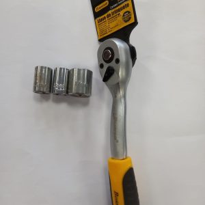 LLAVE CARRACA BOSSMAN 3/8 + VASOS