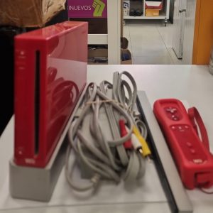 CONSOLA WII ROJA + MANDO ROJO