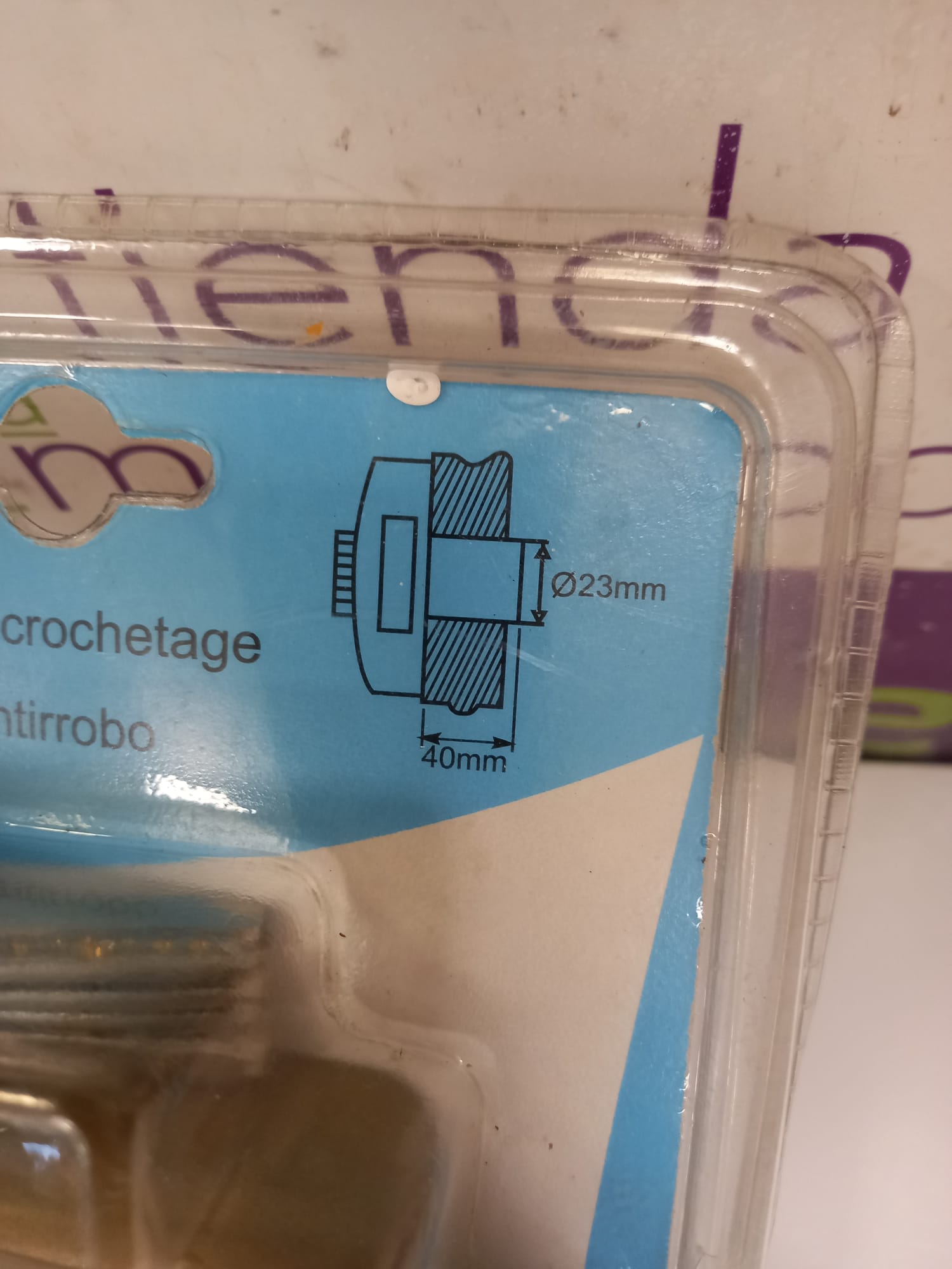 CERRADURA ANTIRROBO ANTIPERFORACION 40MM 23MM - Imagen 3