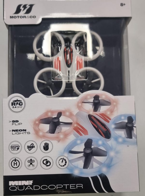MINIDRONE MOTOR AND CO MINI QUADCOPTER CON LUZ