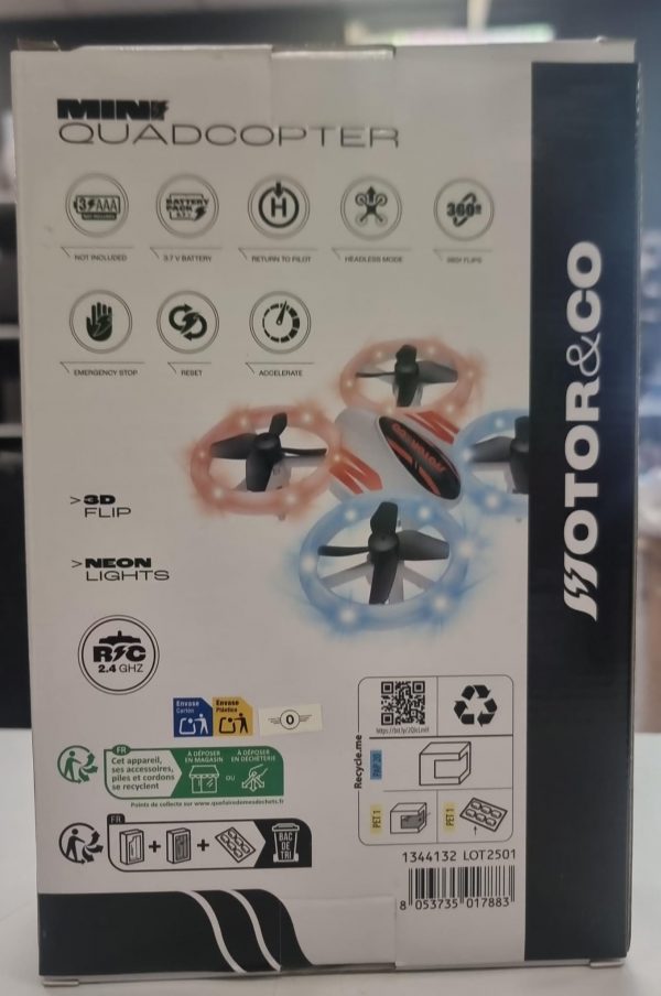MINIDRONE MOTOR AND CO MINI QUADCOPTER CON LUZ - Imagen 2