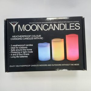 JUEGO 3 VELAS LED MOONCANDLES