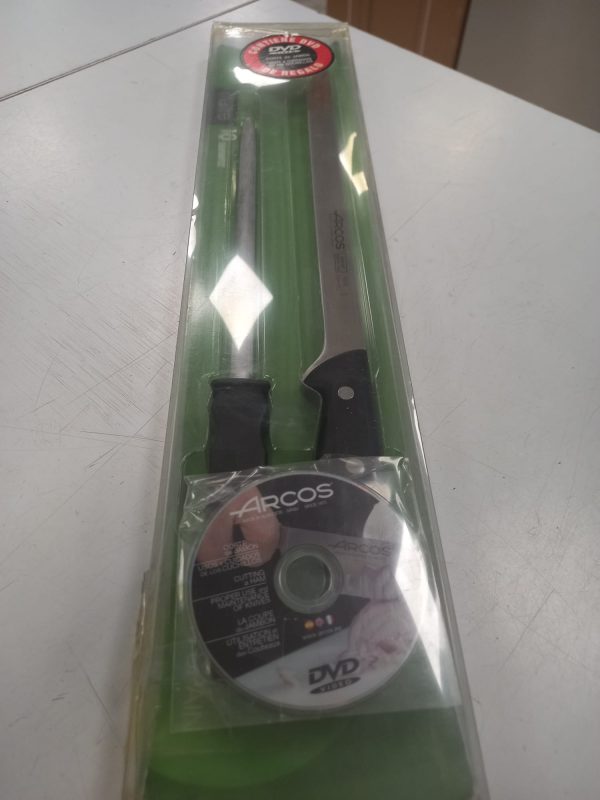 PACK CUCHILLO JAMONERO + AFILADOR ARCOS 151900 - Imagen 4