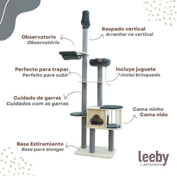 CAMA NIDO TORRE GATO XL LEEBY CLOUD COLLECTION - Imagen 3
