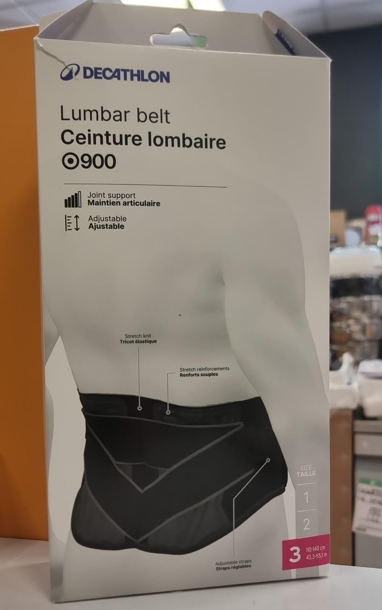 CINTURON LUMBAR 900 TALLA 3 DECATHLON