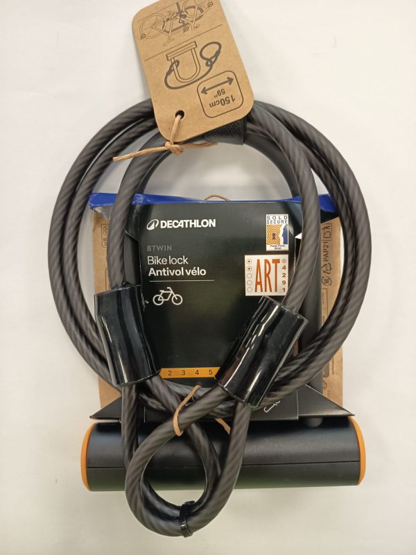 CANDADO U BICICLETA D900M ART2 + CABLE