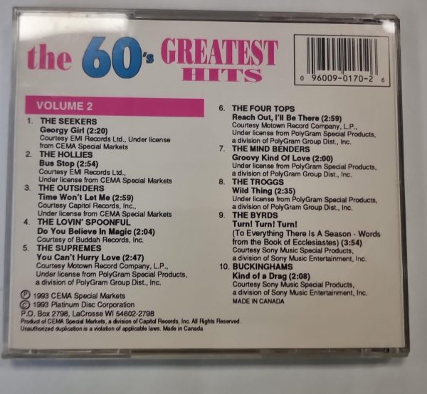 CD THE 60 GREATEST HITS VOLUME 2 RICH  N  ROLL - Imagen 3