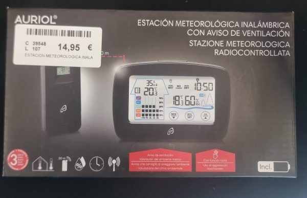 ESTACION METEOROLOGICA INALAMBRICA AURIOL