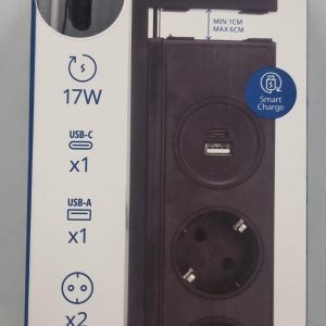 BASE MULTIPLE CON CLIP PARA FIJACION SIMON (2P + 2USB