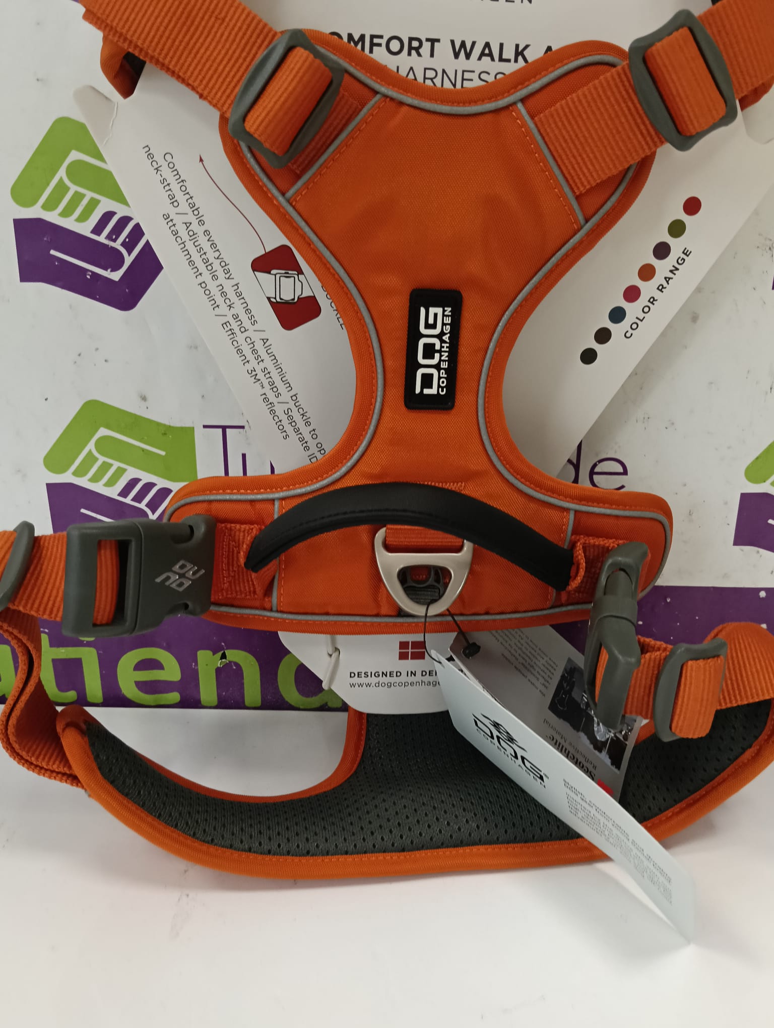 CORREA PERRO DOG COPENHAGEN T.L NARANJA - Imagen 2