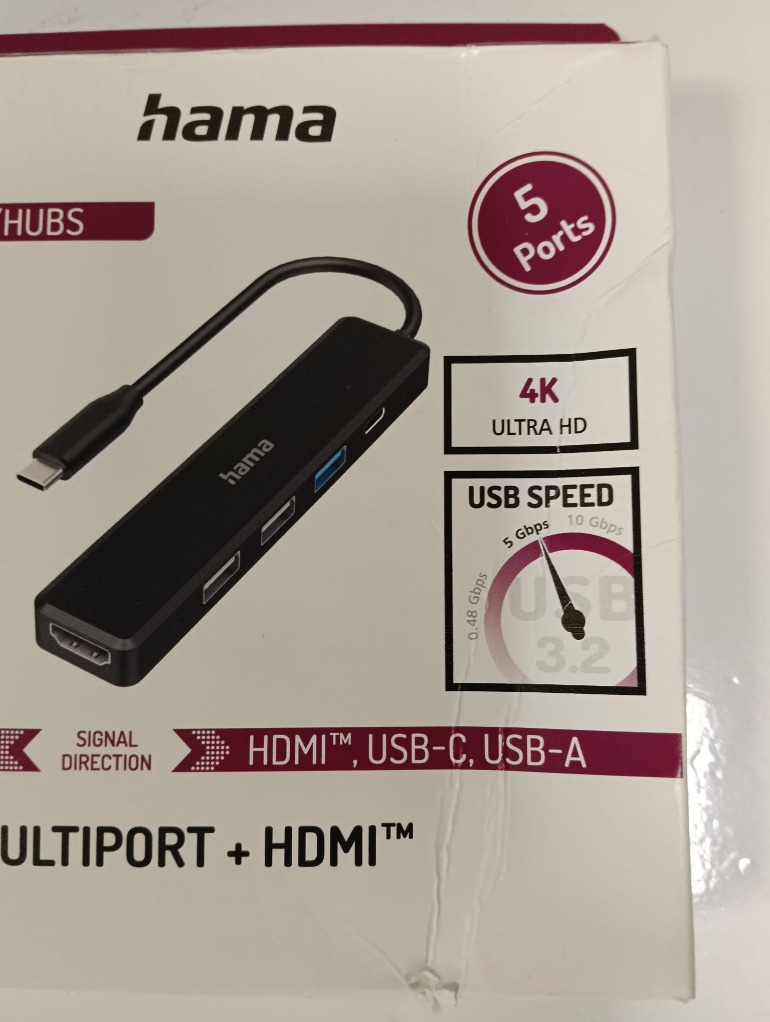 HAMA USB C HUB 5 PORTS - Imagen 2