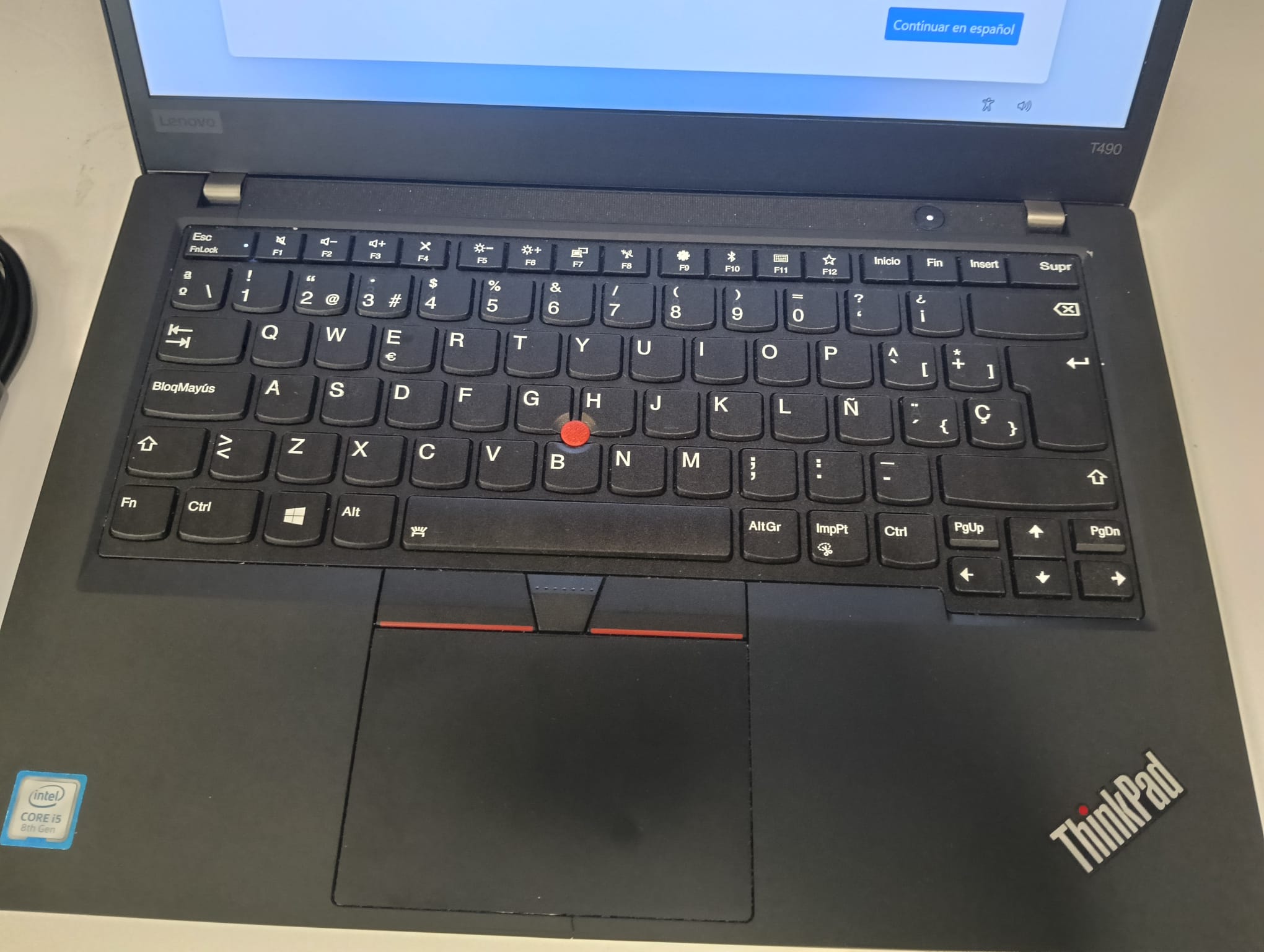 PORTATIL LENOVO THINKPAD T490 256SSD/16GB/W11/I5 - Imagen 3