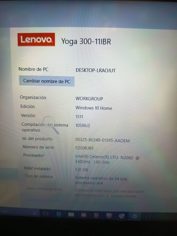PORTATIL LENOVO N3060 2GB 32GB SSD - Imagen 3