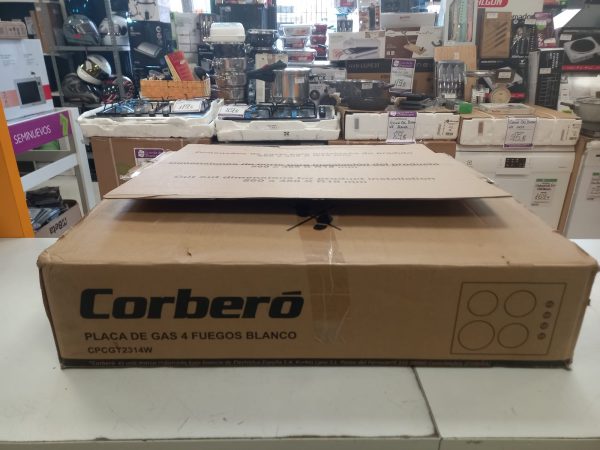 PLACA GAS CRISTAL BLANCA 4 CORBERO CPCGY2314W - Imagen 2