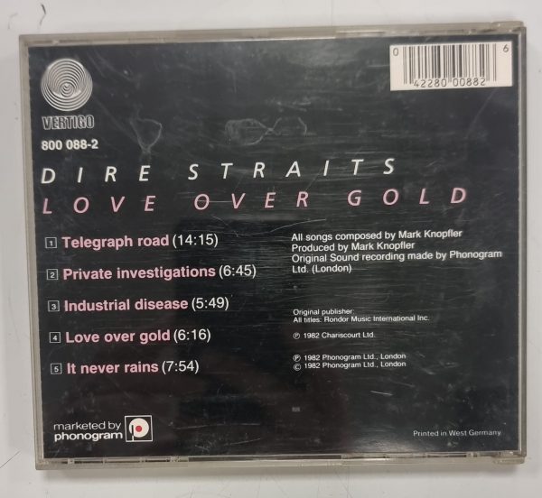CD  DIRE STRAITS LOVE OVER GOLD - Imagen 3