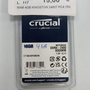 RAM 4GB KINGSTON 2400T PC4 1RX8