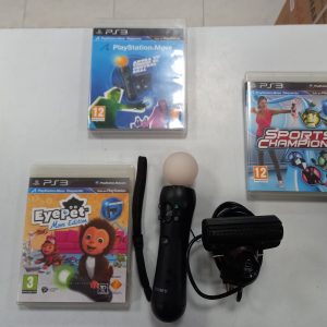 PACK MANDO MOVE + CAMARA + 3 JUEGOS PS3