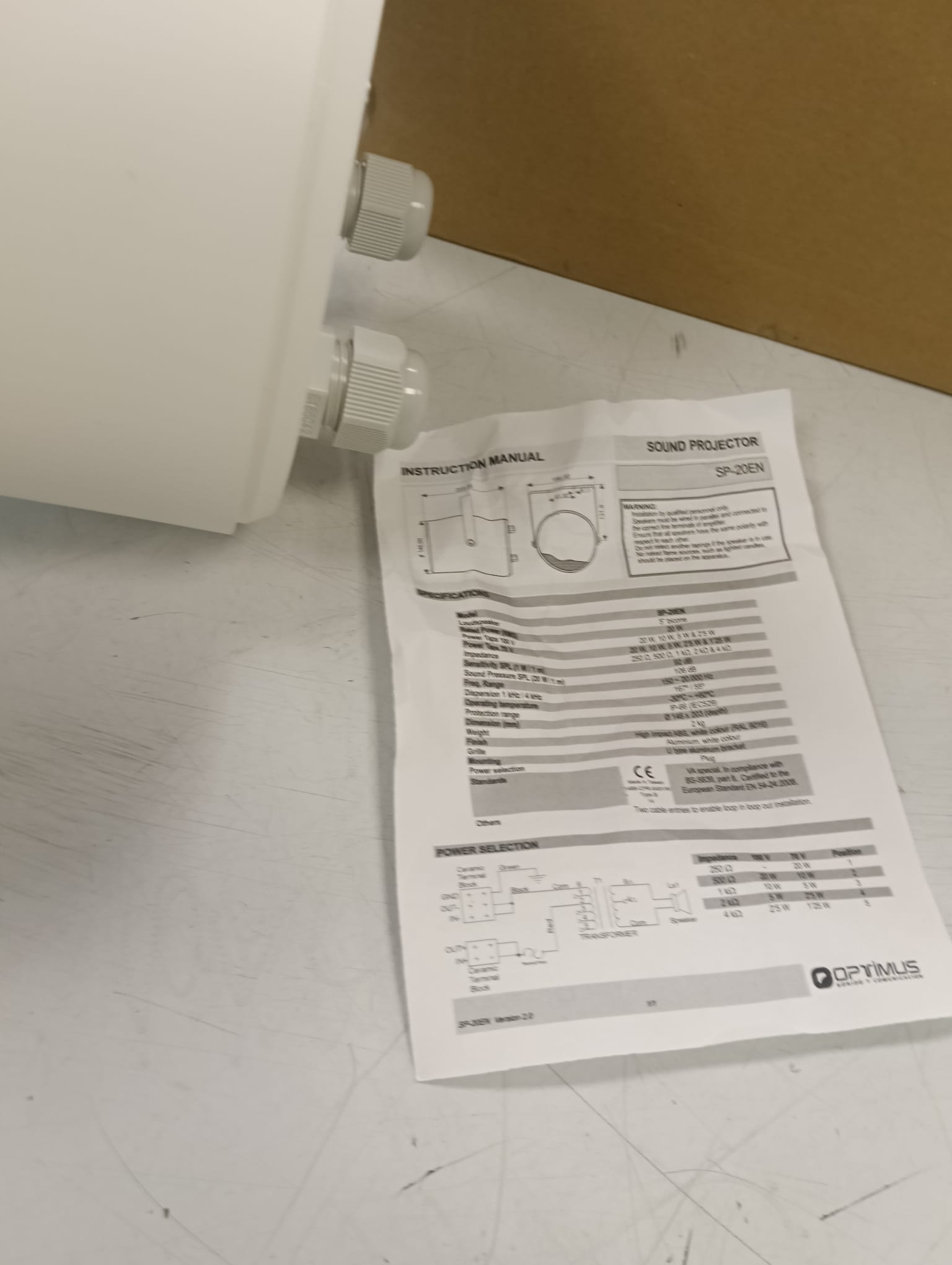 PROYECTOR ACUSTICO OPTIMUS SP-20EN - Imagen 4