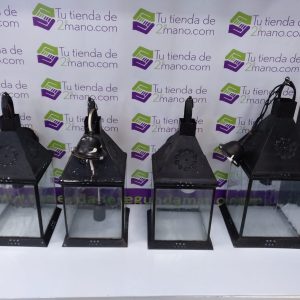 JUEGO DE 4 FAROLILLOS METALICOS