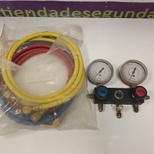 KIT MANOMETROS AIRE ACONDICIONADO R22/R502/R12/PSI
