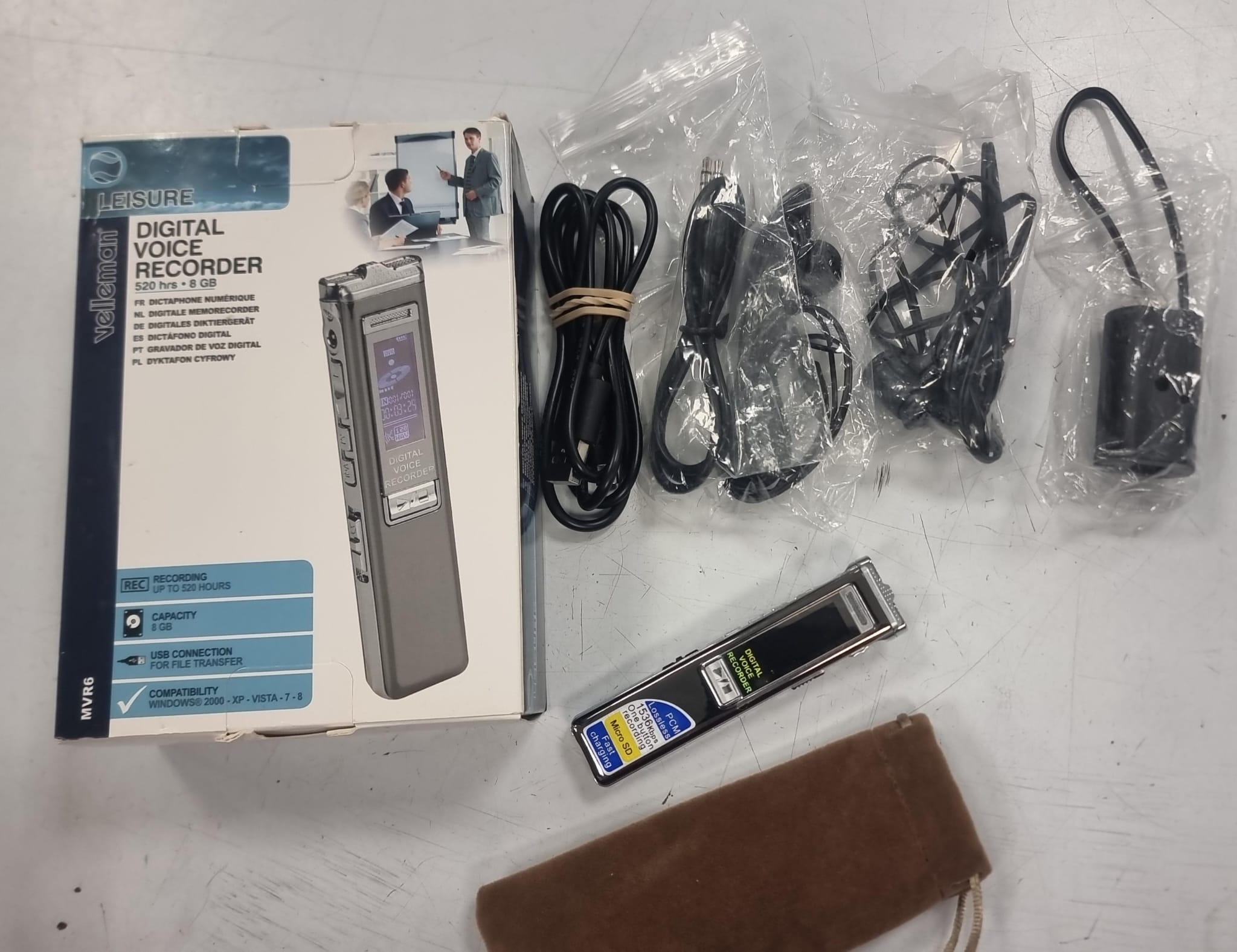 GRABADOR DE VOZ VELLEMAN MVR6 8GB