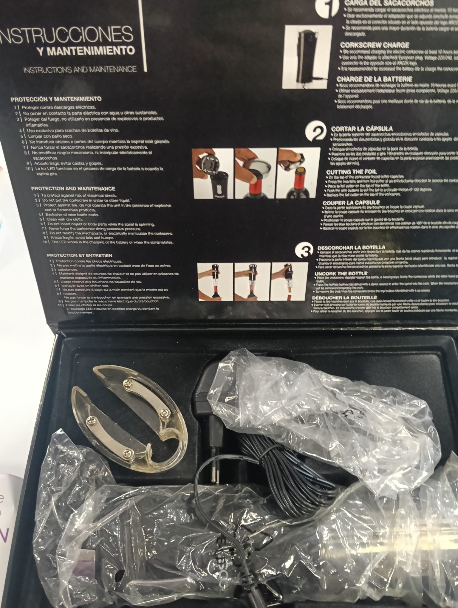 SACACORCHOS ELECTRICO ARCOS - Imagen 3