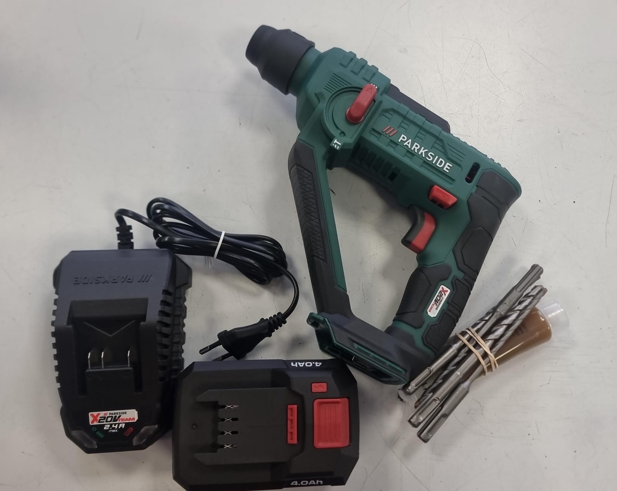 MARTILLO COMBINADO PARKSIDE PABH 20 LI D4 + BATERIA 20V + CARGADOR