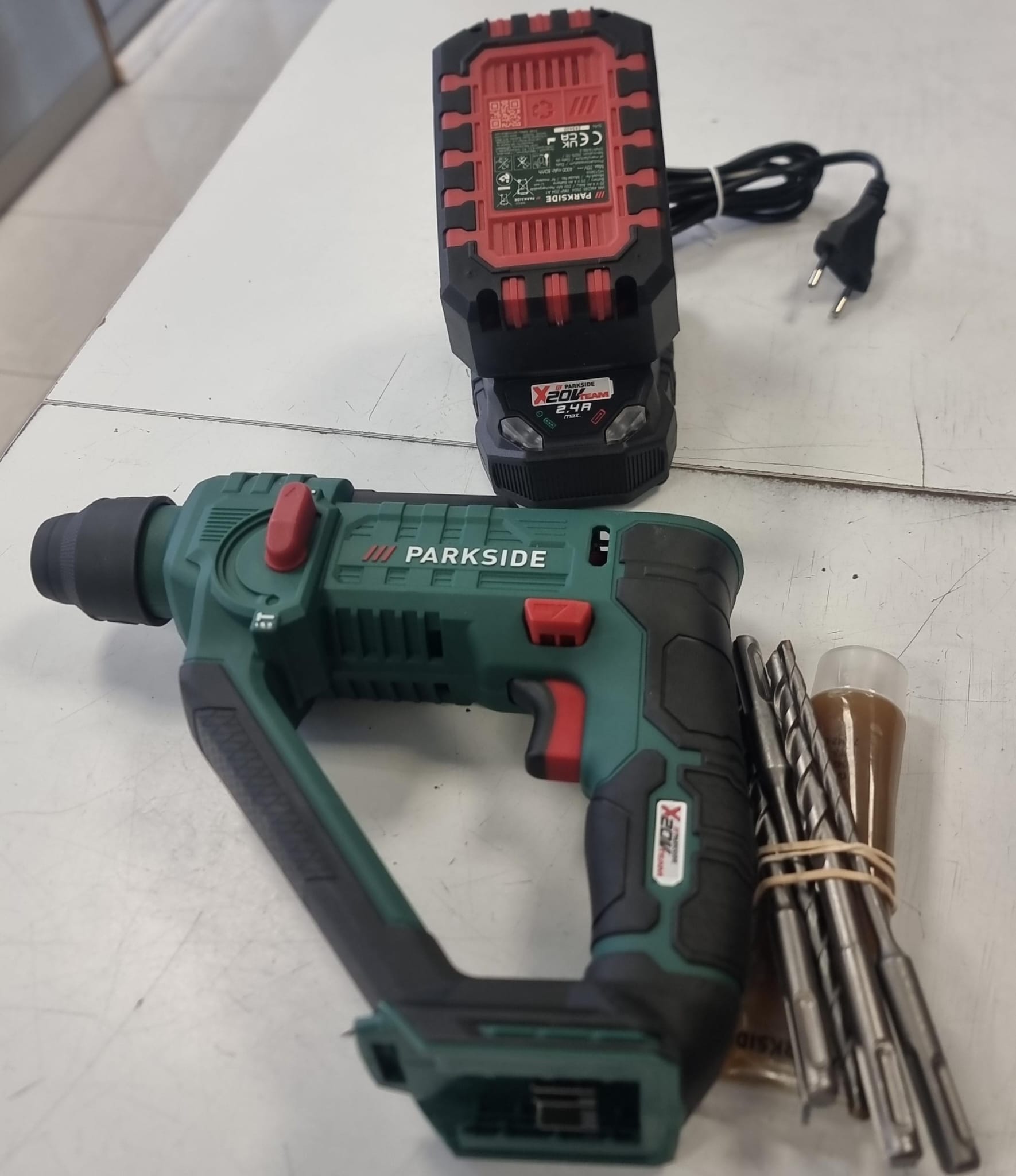 MARTILLO COMBINADO PARKSIDE PABH 20 LI D4 + BATERIA 20V + CARGADOR - Imagen 4