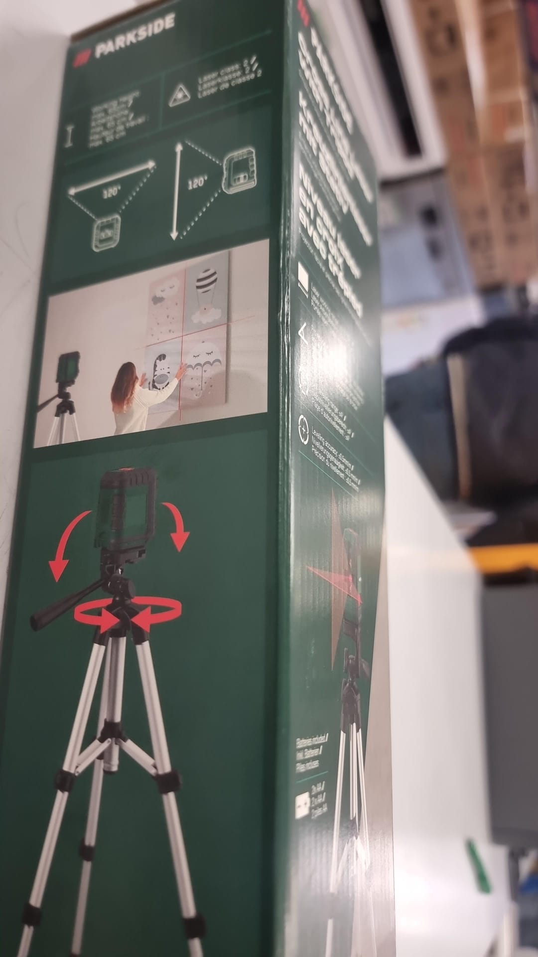 NIVEL LASER PARKSIDE PKLL 10 B4 + TRIPODE - Imagen 2