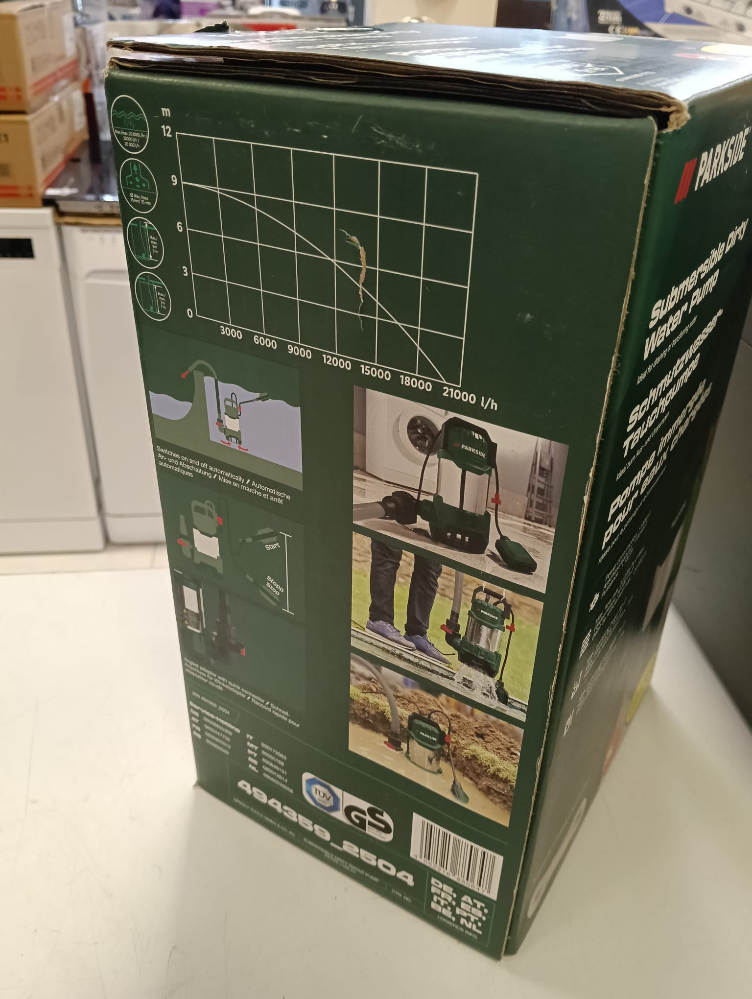 BOMBA AGUA SUMERGIBLE PARKSIDE PETPS 1100 A1 - Imagen 4