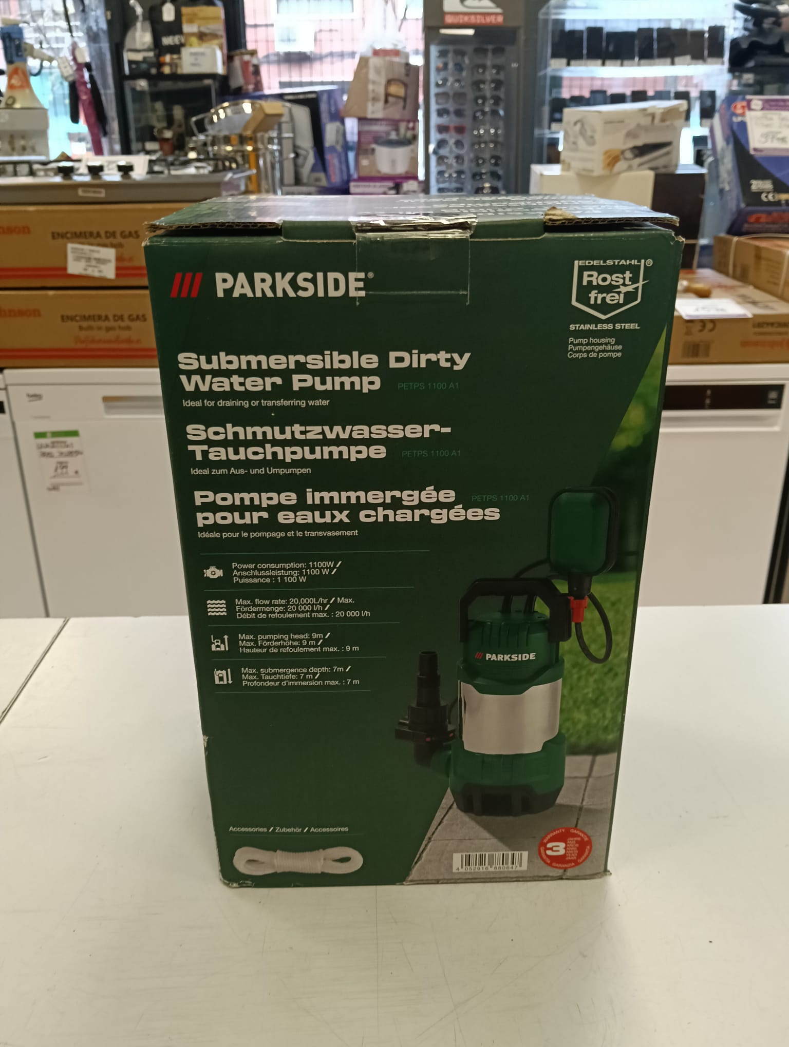 BOMBA AGUA SUMERGIBLE PARKSIDE PETPS 1100 A1