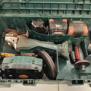 AMOLADORA METABO WPB 18 LTX + 2BAT 5.5AH 18V + CARGADOR