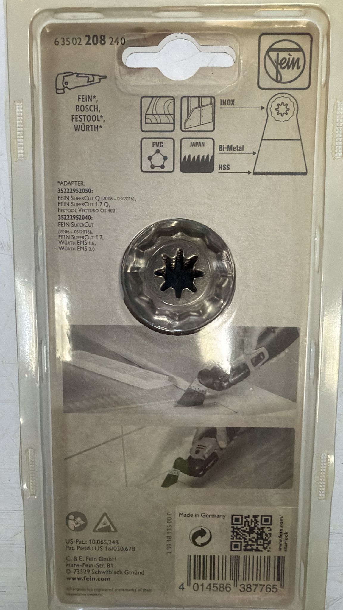 SET 10 HOJAS MULTIHERRAMIENTA FEIN PARA MADERA STARLOCK PLUS 63502208240 - Imagen 4