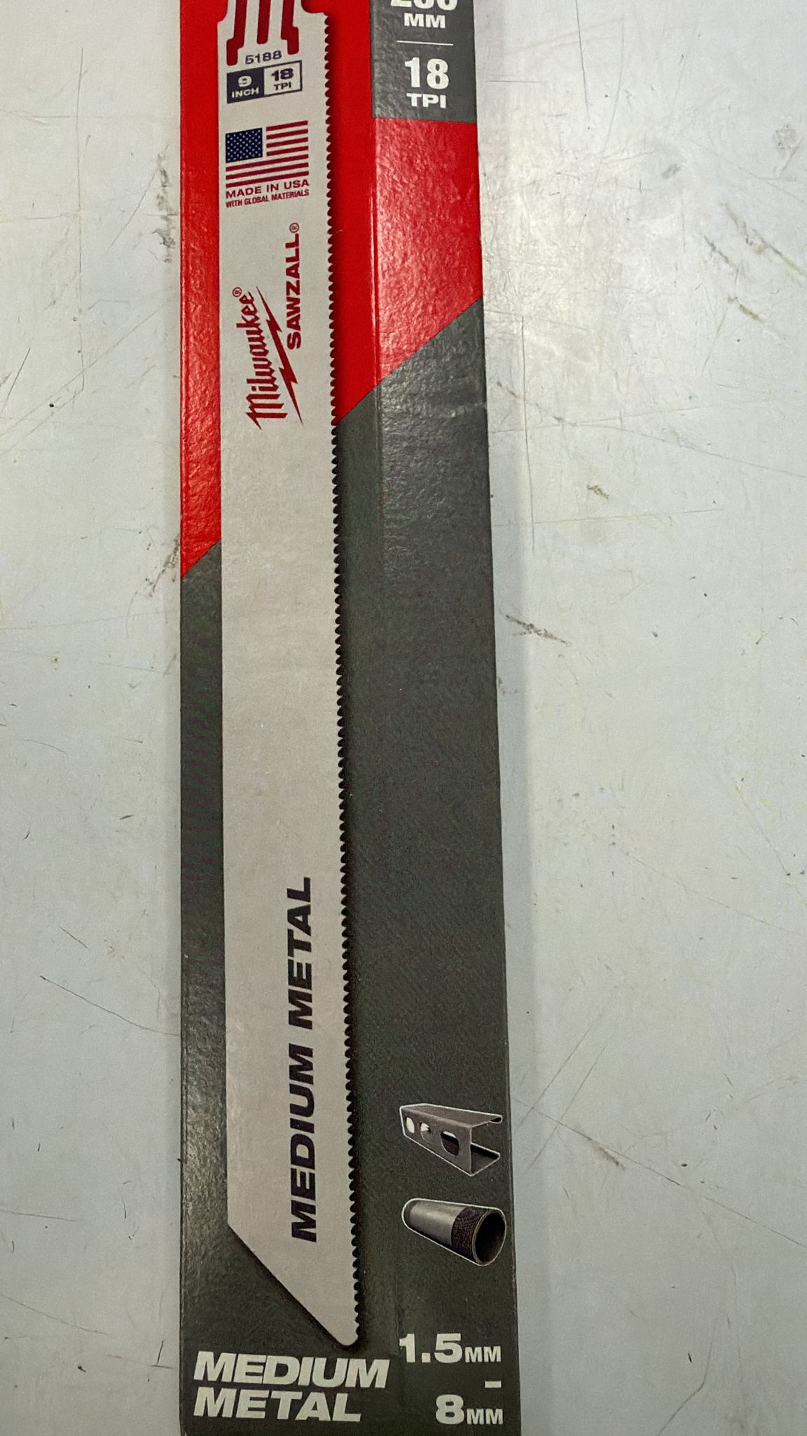 HOJA SABLE METAL MILWAUKEE X5 230MM (48-47-5188) - Imagen 3