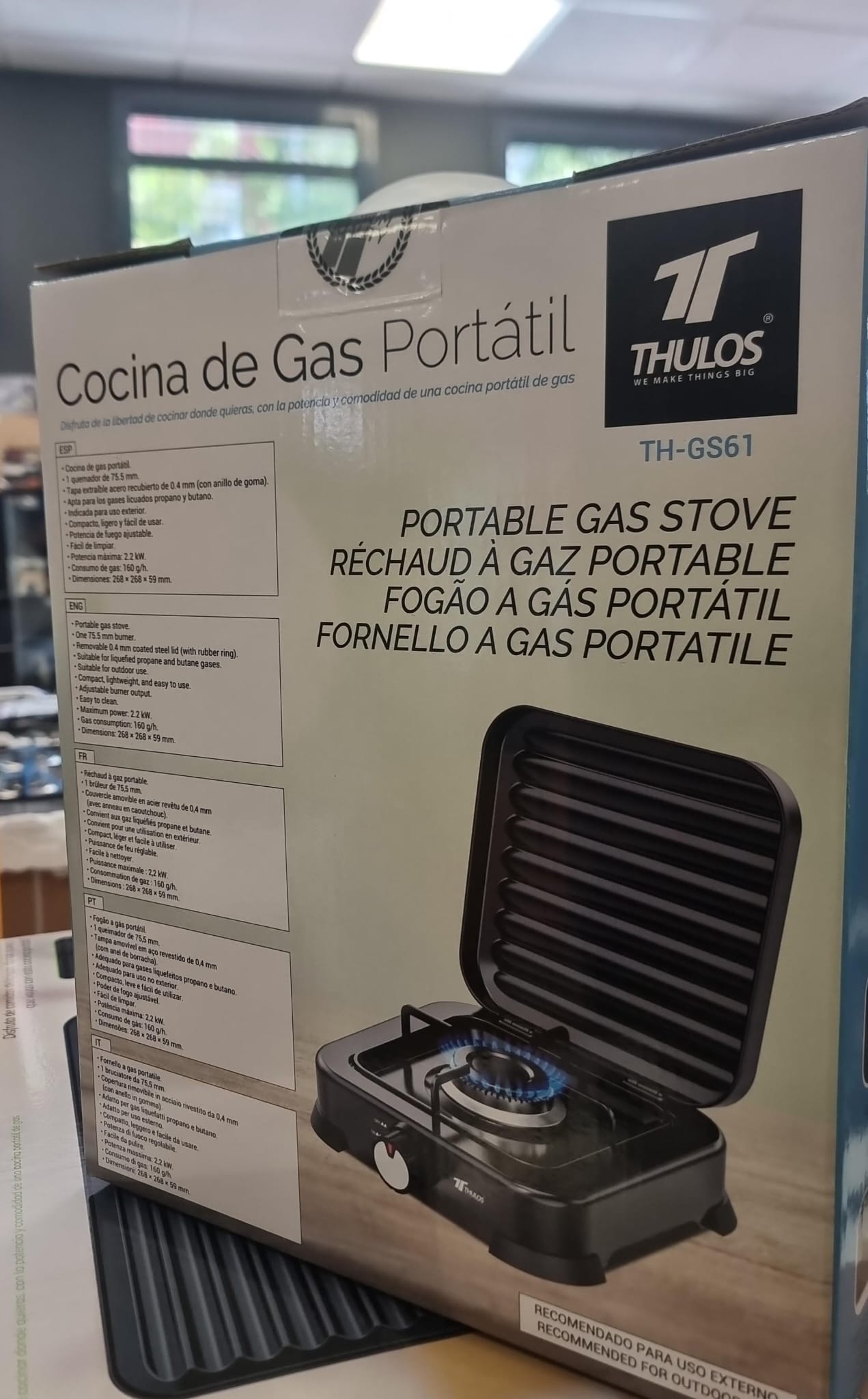 COCINA GAS PORTATIL 1 QUEMADOR THGS61 THULOS - Imagen 3