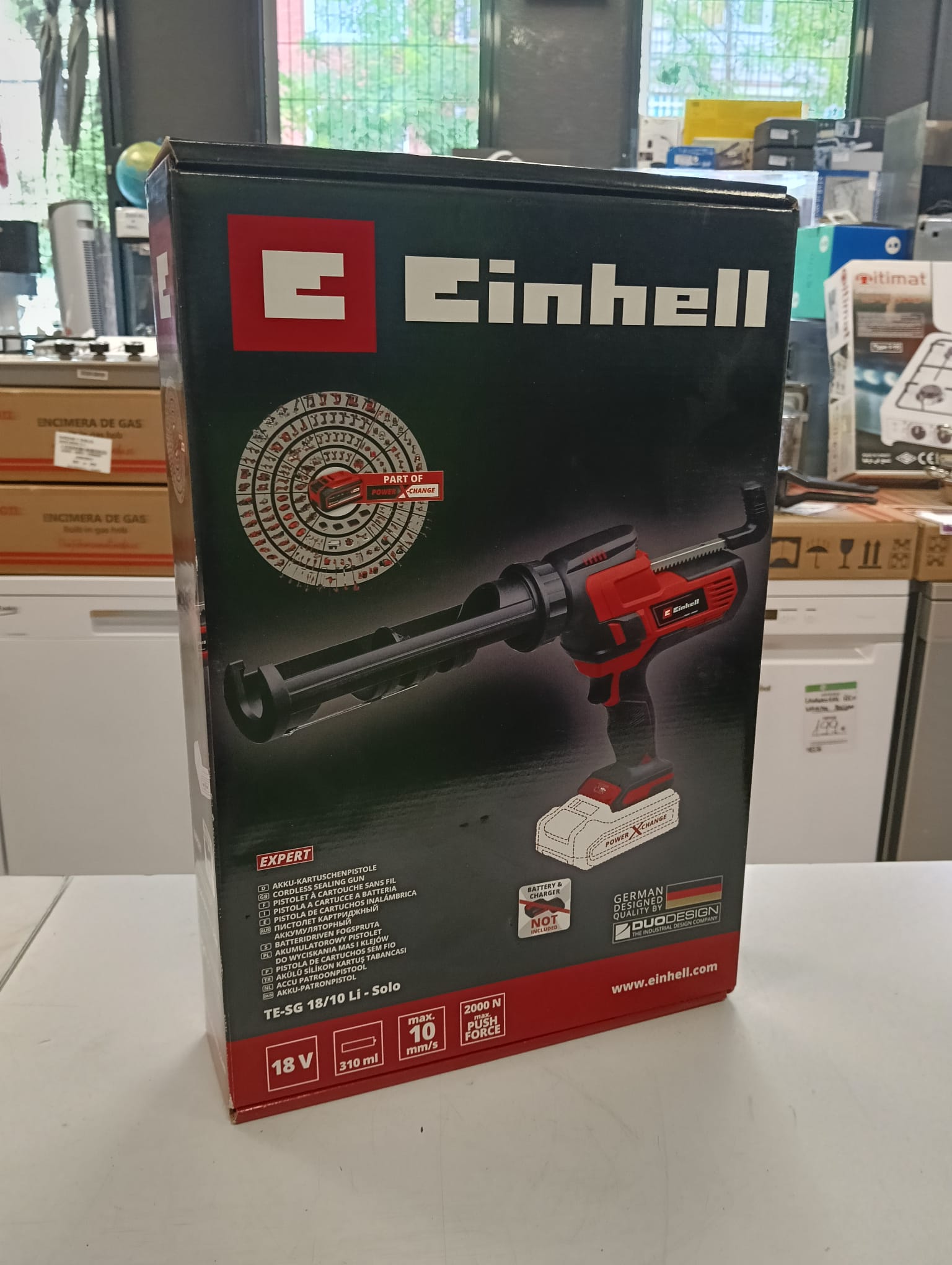 PISTOLA SILICONA BATERIA EINHELL 18V TE-SG18/10