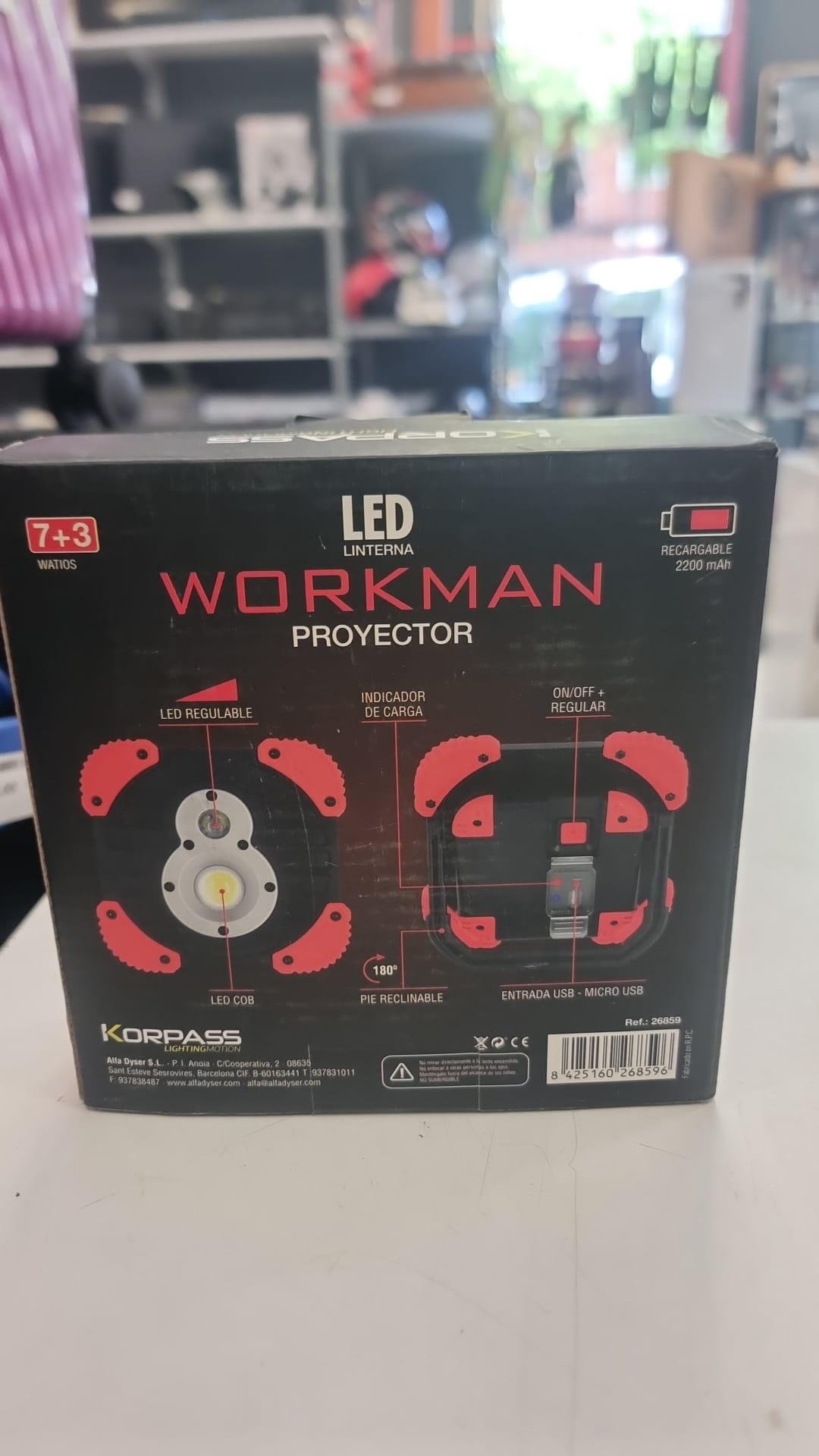 FOCO PROYECTOR LED WORKMAN 10W + POWERBANK - Imagen 3