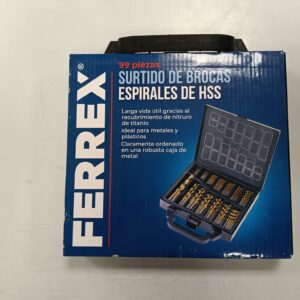 SURTIDO DE BROCAS 99 PIWZAS ESPIRALES DE HSS  FERREX