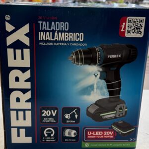 TALADRO ATORNILLADOR FERREX + BATERIA 20V