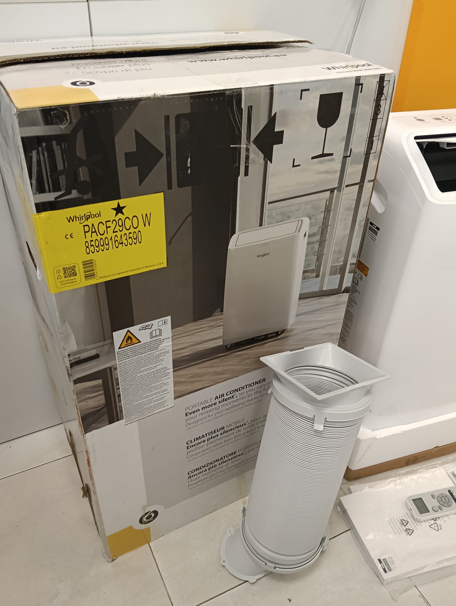 AIRE ACONDICIONADO PORTATIL WHIRLPOOL PACF212CO W 12000 BTU - Imagen 2