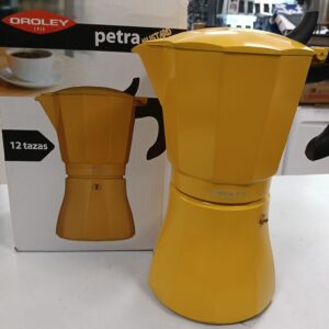CAFETERA ITALIANA OROLEY 12 TAZAS MOSTAZA