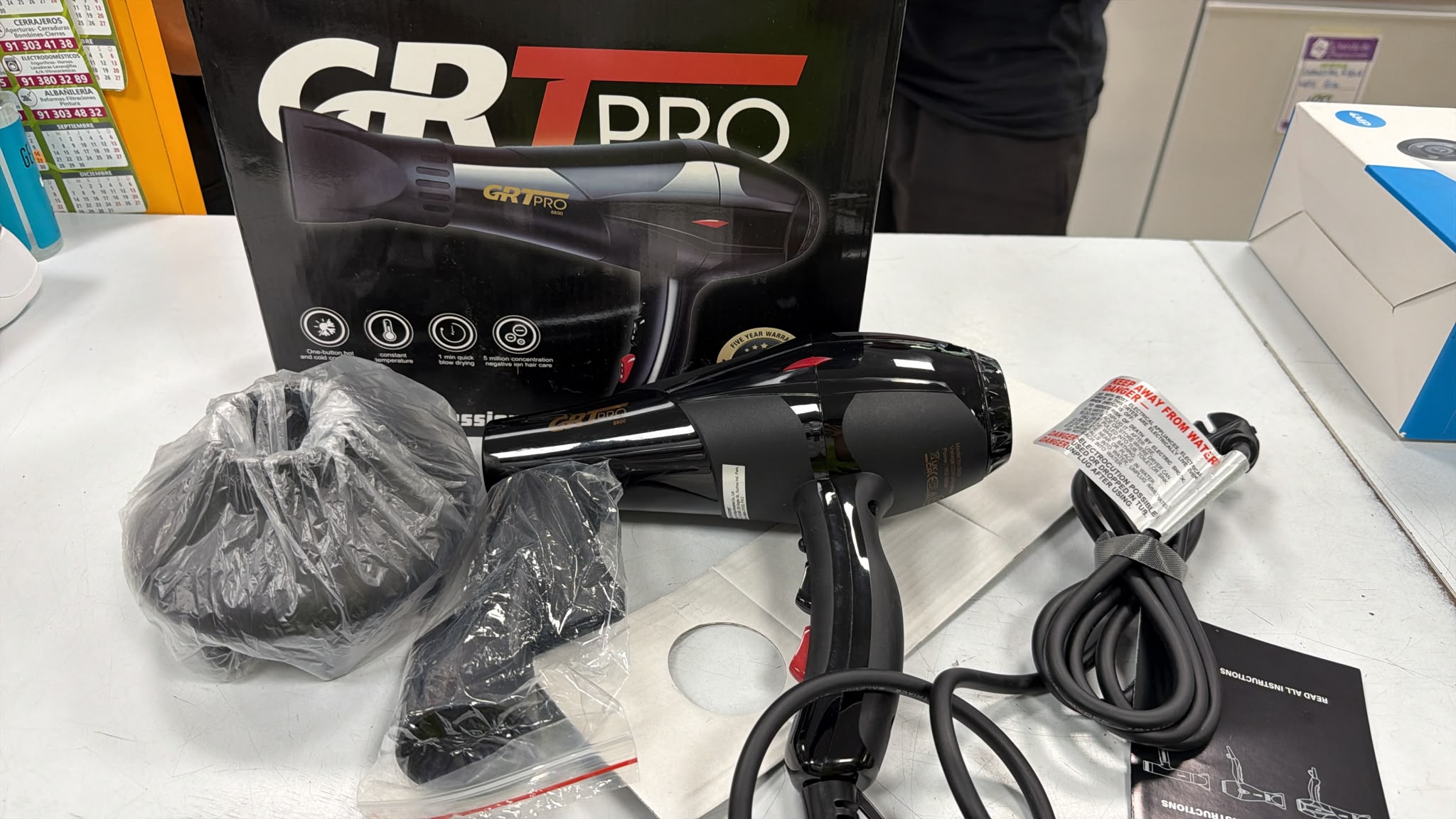 SECADOR PELO GRT PRO 8800 PROFESIONAL 3500W - Imagen 2