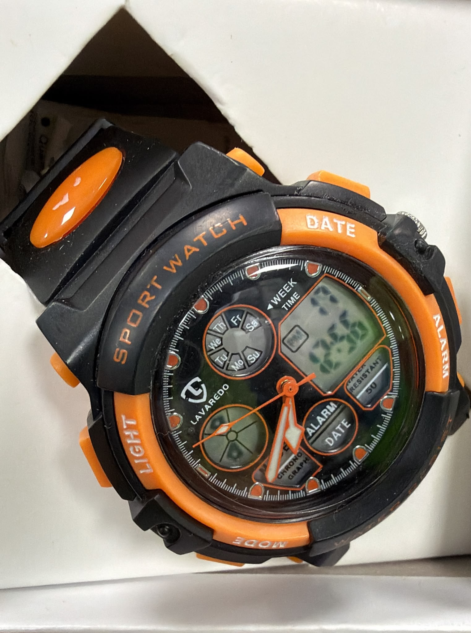 RELOJ NIÑO NARANJA NEGRO - Imagen 3